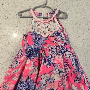 Lilly Pulitzer Pink and Blue Floral Kids Dress